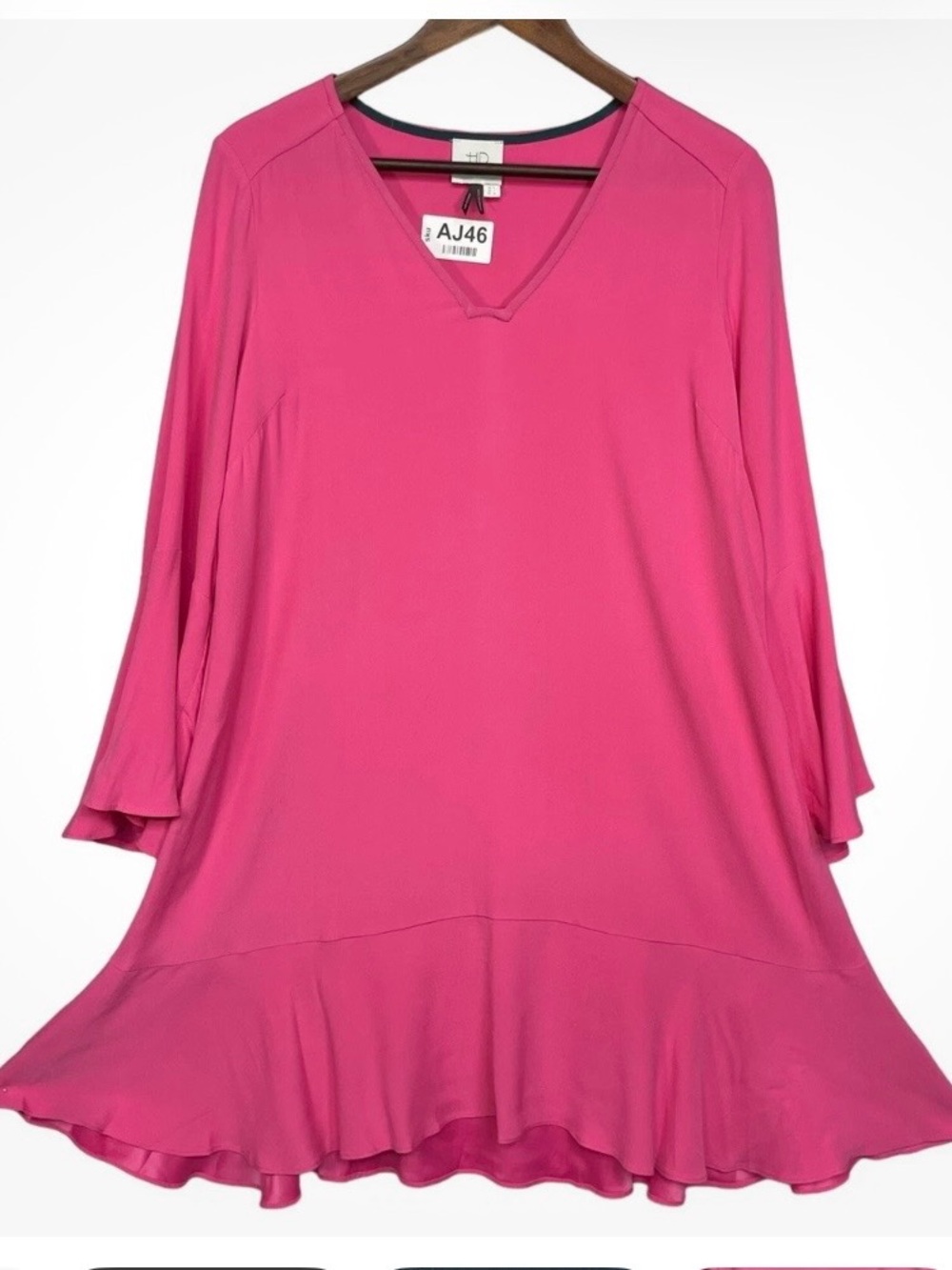 HD in Paris Pink Flutter Sleeve Dress
